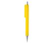 Stylo promotionnel avec embouts chromés couleur jaune