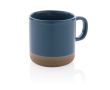 Mug en céramique émaillée en deux couleurs couleur bleu