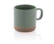Mug en céramique émaillée en deux couleurs couleur vert