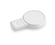 Clé USB circulaire avec finition en caoutchouc couleur blanc