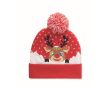 Gorro de punto navideño iluminado con 6 LED en acrílico elástico suave couleur rouge