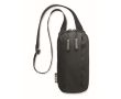 Bolsa bandolera para smartphone en poliéster RPET con correa ajustable couleur noir