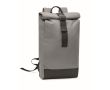 Mochila cierre rolltop de poliéster reflectante para portátil de 15'' couleur argenté mat