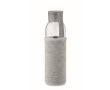 Botella de vidrio reciclado con funda y tapón antifugas 500ml couleur gris