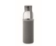 Botella de vidrio reciclado con funda y tapón antifugas 500ml couleur gris foncé