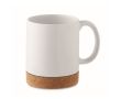 Taza para sublimación de cerámica blanca con base de corcho 280ml couleur blanc