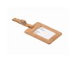 Etiqueta de corcho para equipaje con tarjeta transparente couleur beige