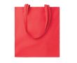 Bolsa de algodón ecológico en color con asas largas 180 g/m2 couleur rouge