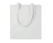 Bolsa de algodón ecológico en color con asas largas 180 g/m2 couleur blanc