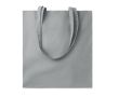 Bolsa de algodón ecológico en color con asas largas 180 g/m2 couleur gris