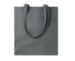 Bolsa de algodón ecológico en color con asas largas 180 g/m2 couleur gris foncé
