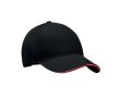 Gorra de béisbol con sarga gruesa de algodón bicolor 260 g/m2 couleur rouge