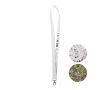 Lanyard de 20mm de papel reciclado con semillas de flores silvestres couleur blanc