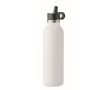 Botella antifuga con 2 tapones intercambiables y pajita 700ml couleur blanc