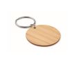 Sencillo llavero de bambú redondo barato couleur bois