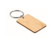 Llavero de bambú con forma rectangular barato couleur bois