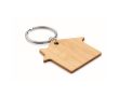 Llavero de bambú con forma de casa económico couleur bois