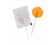 Sucette mini sans sucre avec un emballage personnalisable  couleur orange