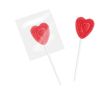 Petite sucette en forme de cœur aux arômes de fruits couleur fraise