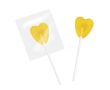 Petite sucette en forme de cœur aux arômes de fruits couleur citron