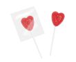 Petite sucette en forme de cœur aux arômes de fruits couleur cerise