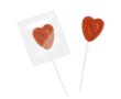 Petite sucette en forme de cœur aux arômes de fruits couleur coca-cola