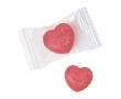Bonbon dur en forme de cœur au goût de cerise couleur transparent