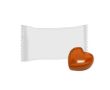 Bonbon dur en forme de cœur avec emballage personnalisé couleur orange