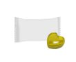 Bonbon dur en forme de cœur avec emballage personnalisé couleur citron