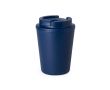 Mug à emporter en plastique recyclé à double paroi de 300 ml couleur bleu marine