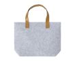 Sac en feutre recyclé avec poignées en cuir synthétique couleur gris clair
