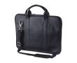 Sacoche pour PC 15'' en cuir multicompartiments couleur noir