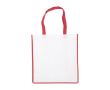 Sac en non-tissé, finition et poignées assortis, 80 g/m² couleur rouge