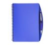 Carnet à couverture rigide et stylo assorti A5 pages lignées couleur bleu