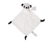Doudou brodé à thème animal pour bébé, toucher doux couleur blanc