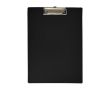 Porte-bloc en plastique avec clip en métal pour feuilles A4 couleur noir