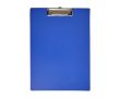 Porte-bloc en plastique avec clip en métal pour feuilles A4 couleur bleu