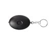 Porte-clés en plastique avec lampe torche LED et mini-alarme couleur noir