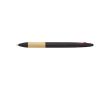 Stylo stylet en plastique et bambou, encre 3 couleurs couleur noir