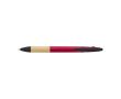 Stylo stylet en plastique et bambou, encre 3 couleurs couleur rouge