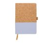 Carnet en liège et coton approx. A5 feuilles lignées couleur lilas