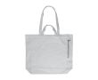 Sac en coton recyclé avec zip latéral et double poignée couleur gris