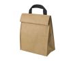 Sac isotherme en papier kraft à poignée et fermeture velcro couleur marron