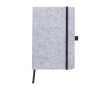 Carnet en feutre recyclé approx. A5 à feuilles lignées couleur gris