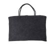 Sac de voyage en feutre recyclé avec grand compartiment couleur gris foncé