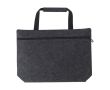 Porte-documents zippé en feutre recyclé pour PC 15'' couleur gris foncé