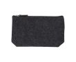 Trousse de toilette en feutre recyclé, tirette en cuir synthétique couleur gris