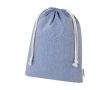 Grand sac en coton recyclé GRS à cordon de serrage 150 g/m² couleur bleu
