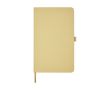 Carnet A5 éco issu de déchets à couverture rigide et lignes couleur marron clair