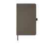 Carnet A5 éco issu de déchets à couverture rigide et lignes couleur marron